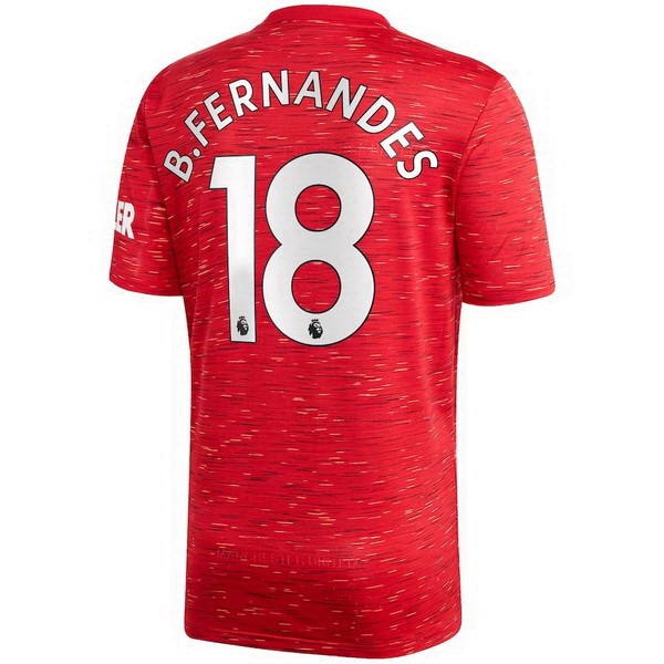 Trikot Manchester United NO.18 B. Fernandes Heim 2020-21 Rote Fussballtrikots Günstig